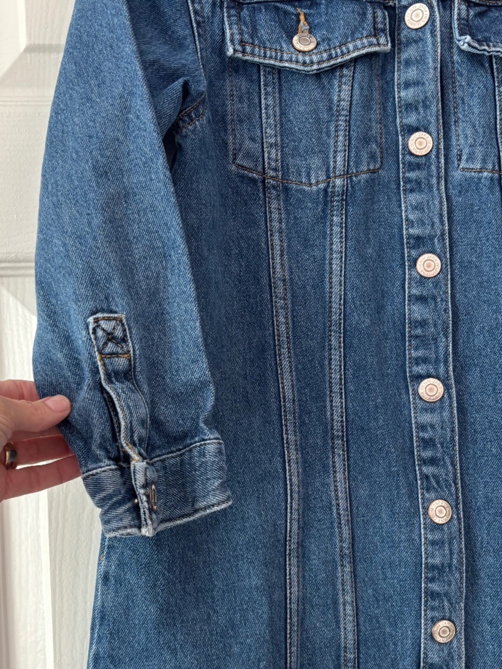 Zara Girls Denim Shirt Dress Size 10 - Picture 7 of 9